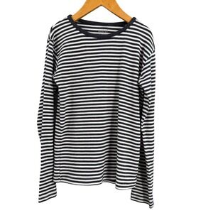 Wheat Navy White Striped Long Sleeve Tee Danish Cotton Kids Size 8 Year Girl Boy